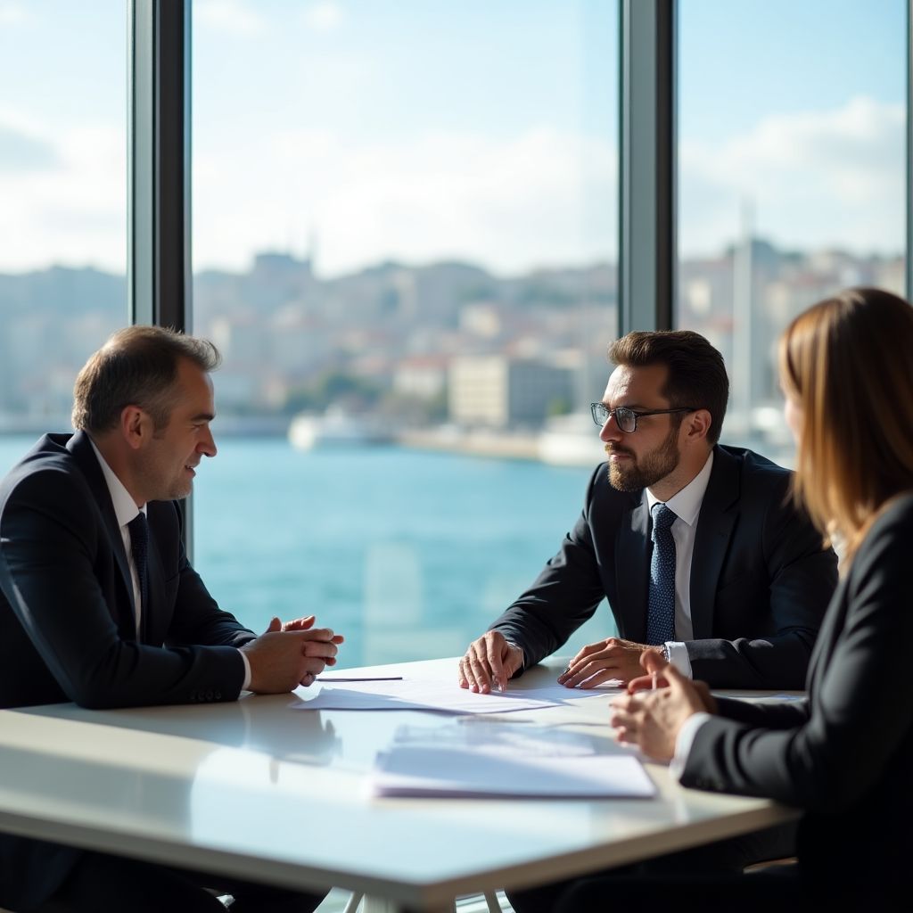 Business coaching session in Istanbul office